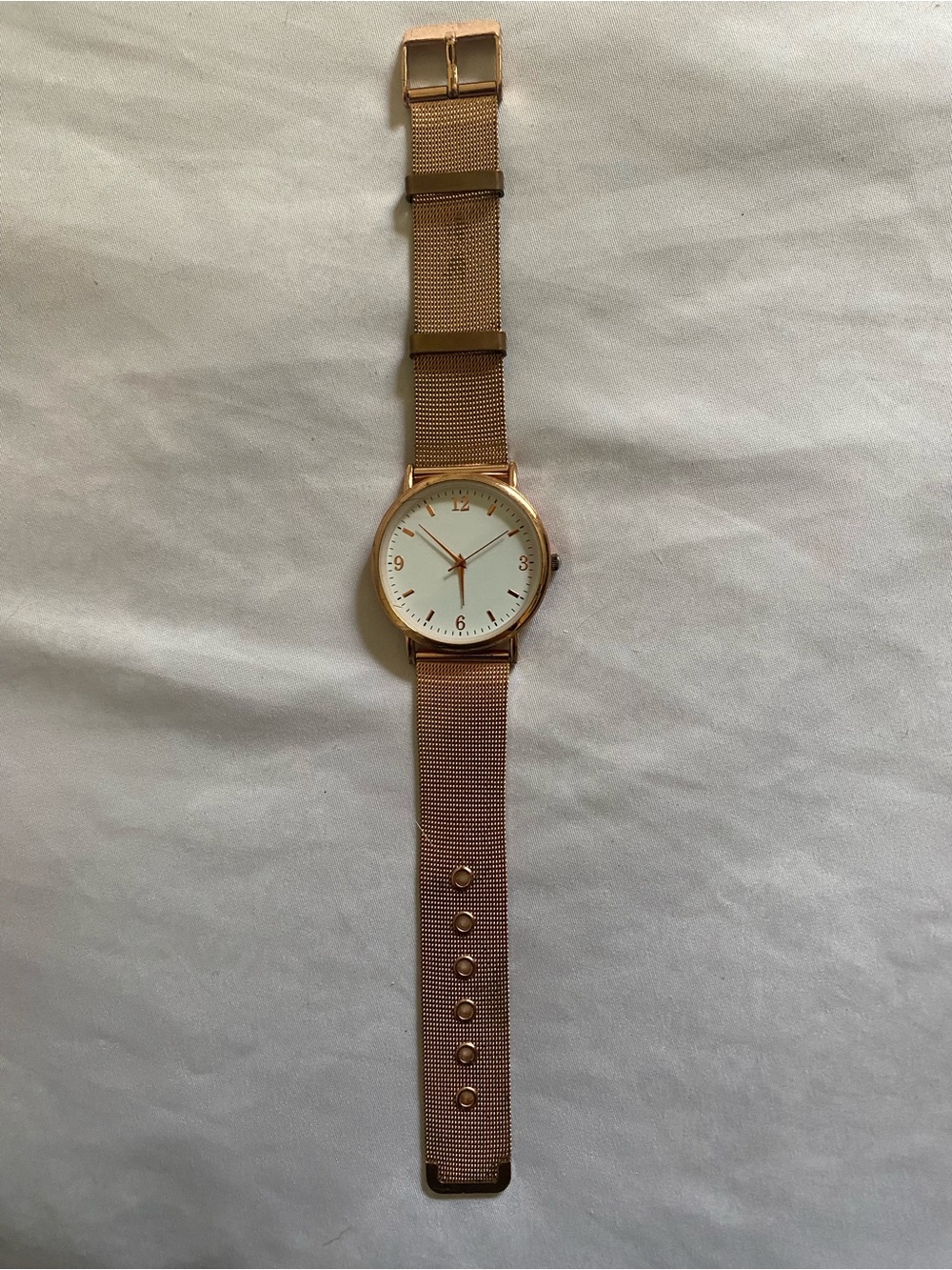 Rose Gold Mesh Watch, no brand new battery
